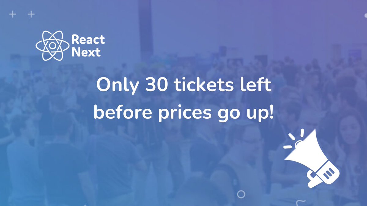 Better hurry up! Tickets are selling fast! react-next.com #CFP is also still open :)