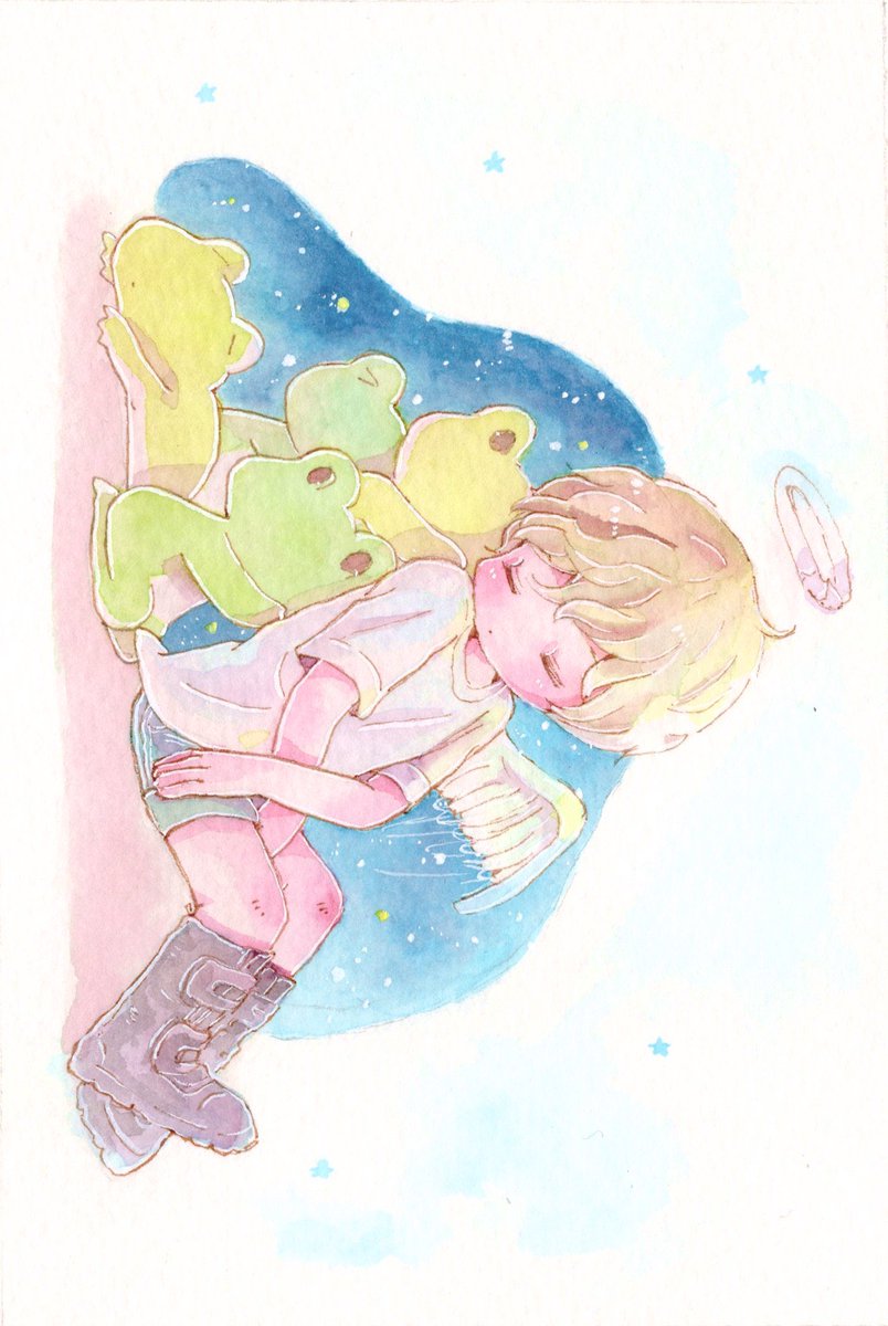 「新年の絵ではありませんが…  - ̗̀꒰ঌ໒꒱ ̖́- 少しでも心穏やかに過ごせ」|チコリ@✨🐸羽根🪶としっぽ展のイラスト
