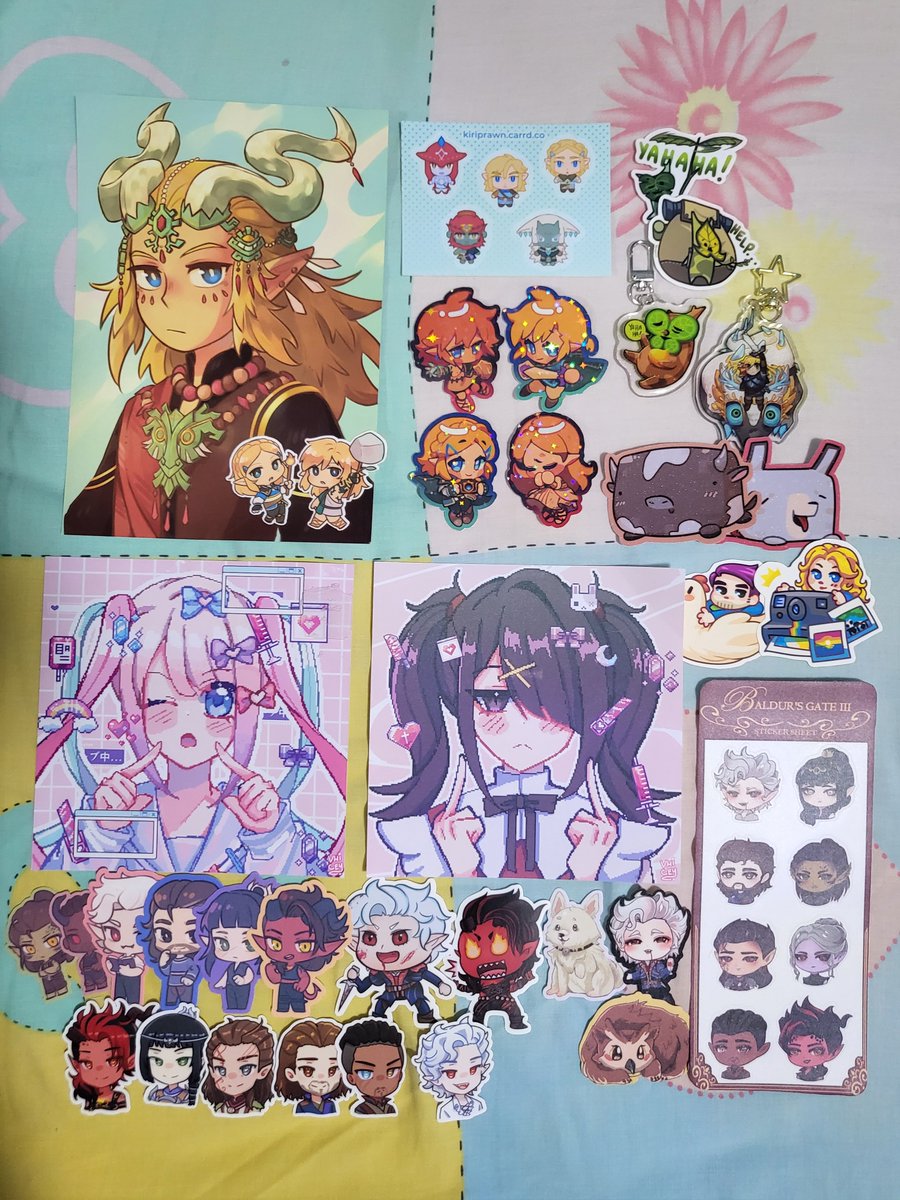 totk stickers &amp; print, bg3 set <a href="/lysa_ndali/">lysa @ thesis</a> 
totk sheet <a href="/kiriprawn/">kiri @ CosCarni FI05 ☝️👴</a> 
totk stickers <a href="/SnailRoyal/">Snail 🐌👑</a> <a href="/nisejouu/">情夢 JOM 🍙 ┃ 📌VGen COMMS OPEN ┃shadowbanned TuT</a> 
korok charm <a href="/yanumii/">miya 🌟</a> 
light dragon charm <a href="/taffybuns/">🐰</a> 
minecraft chonks <a href="/churiro_art/">churiro</a> 
needy streamer prints <a href="/Vhicey/">VHICEY👌@『COMMISSION OPEN』</a> 
bg3 stickers <a href="/krishtenj_/">aira🦐 @ coscarni</a> <a href="/chylog_/">chylog 🍳 | Comms Closed 🤠</a> <a href="/Madie_H21/">✨MADie_H21✨</a>