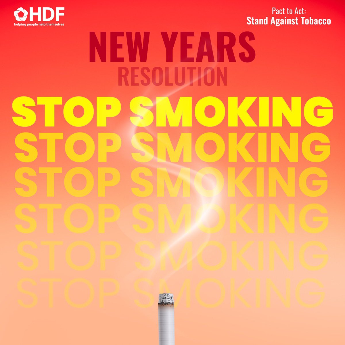 hdfpk's tweet photo. #NewYear, #NewResolution!
This year, let’s make a resolution that truly counts: Say NO to smoking and YES to a healthier lifestyle. Stand with us in our fight against #tobacco.
#PactToAct #StandAgainstTobacco https://t.co/yHgqdiUPhC