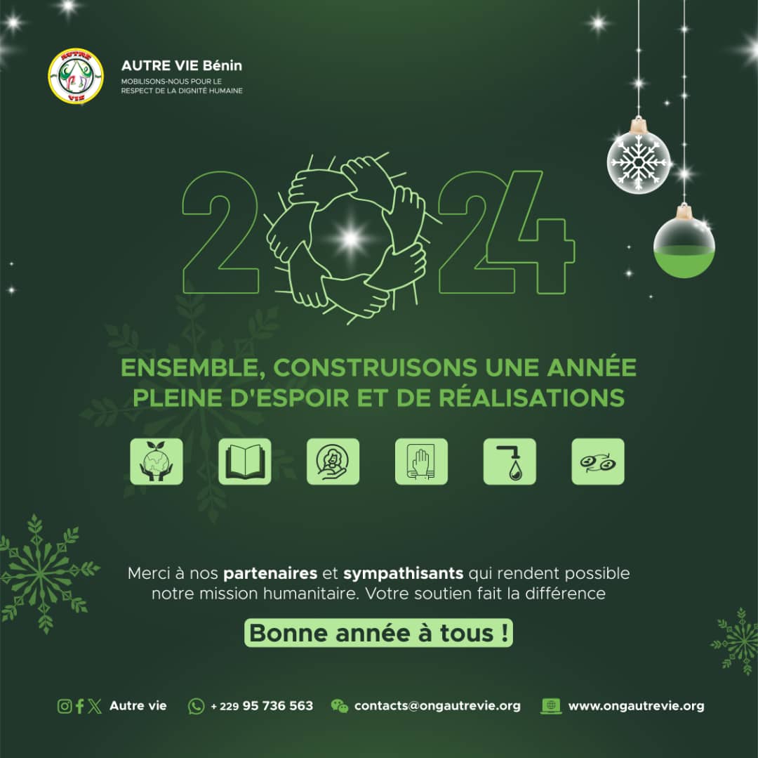 Chers Partenaires,
À l'orée de cette nouvelle année, recevez nos vœux les meilleurs !
2023 a été pour nous une année de défis majeurs que nous avons relevé ensemble pour améliorer les conditions de vie des couches vulnérables.
2024 : ensemble, pour encore des défis plus grands !