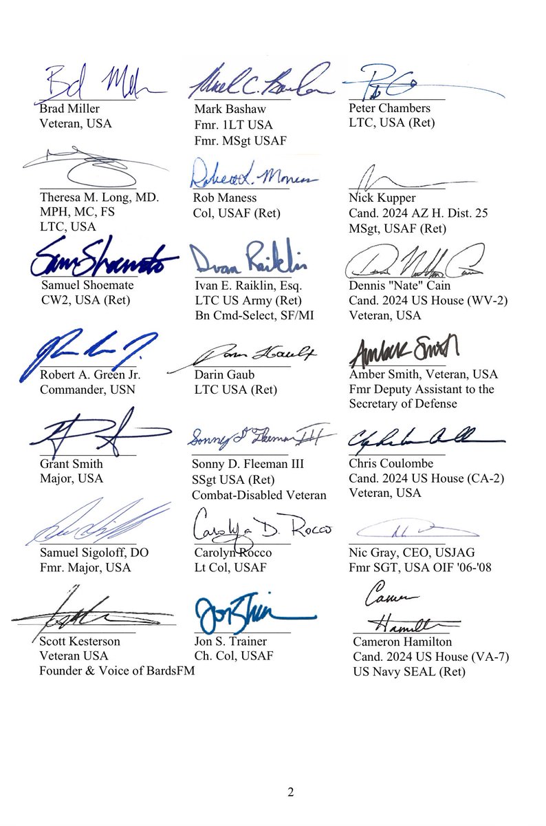 JHippityHoppe's tweet photo. 🚨Declaration of Military Accountability 

Here is the Open Letter to the American People with 231 signatures from service members and veterans:
https://t.co/iUNN6G50YL https://t.co/V8uIa3ot4j