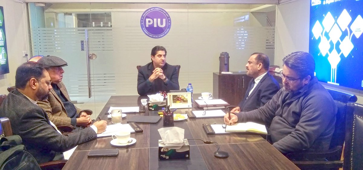 eodbpunjab's tweet photo. A review meeting was held on Public Investment Management support to Planning & Development Board (@PnD_Punjab) under #PRIDEProgram with Oxford Policy Management (@OPMglobal) team led by Dr. Shujaat Ali and Mr. Faisal Rashid.The meeting was convened to review the current progress of the consultants and propose a way forward.
The meeting was attended by Mr. Ali Jalal, Program Director PIU and Dr. Shahid Adil, Public Sector Specialist, PSU P&D Board and Mr. Hassan Tariq, M&E specialist, PIU, P&D Board.