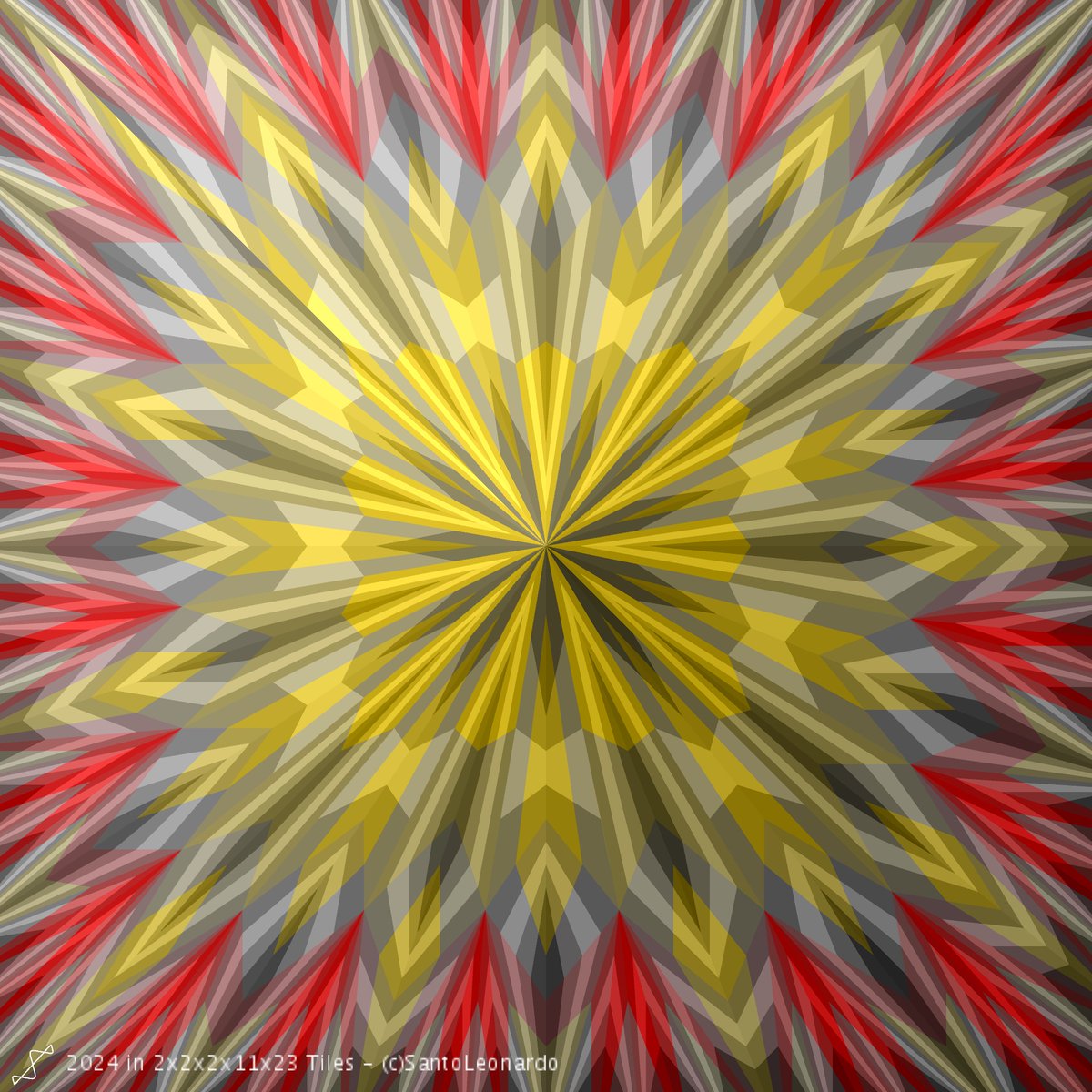 LeonArTech's tweet photo. Happy 2024! with a tiling made of 2024 tiles.
#DigitalArt #GenertiveArt #MathArt #Math #2024NewYear https://t.co/nBiLDaFzoy