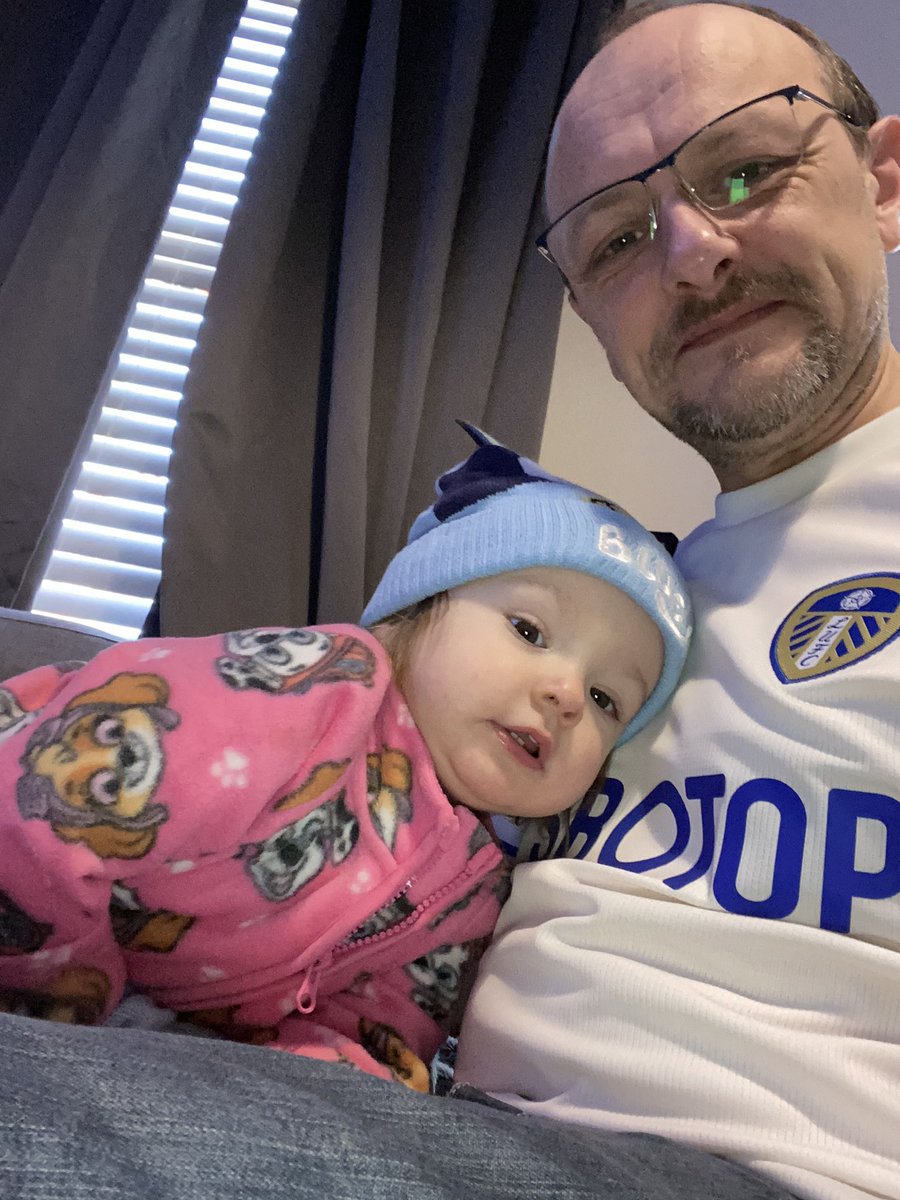 Getting everyone ready for the visit to Elland Road today. Great Christmas present!!
First game for the little one (we attended off season for the photo), hope she loves it!
