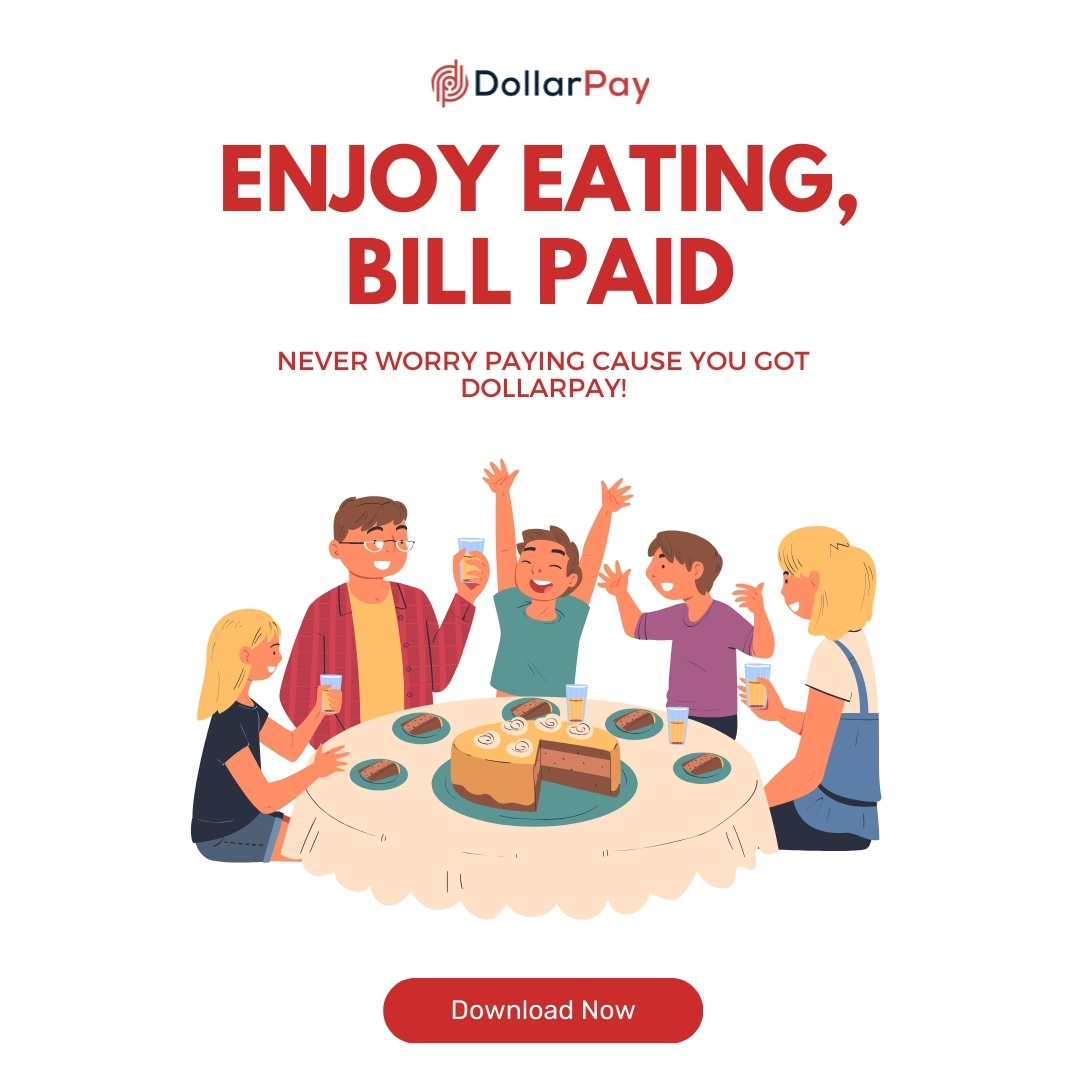 _DollarPay_'s tweet image. Delicious moments made easy! 🍔💳 With DollarPay, settle your food bills hassle-free, anytime, anywhere. No need to carry cash – just a seamless, secure transaction. Bon appétit! 🌐💙 #DollarPayEats #CashlessConvenience #EasyDining