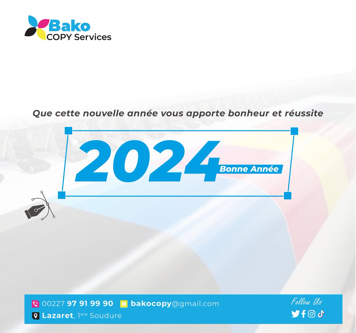 bakoServices's tweet photo. En cette nouvelle année, nous vous exprimons notre GRATITUDE  pour votre confiance et COLLABORATION PRÉCIEUSE. 

• Que 2024 vous apporte réussite, prospérité et de nombreux succès partagés.

Merci pour votre partenariat CONTINU 🙏🏾 https://t.co/OpLkU7pjP5