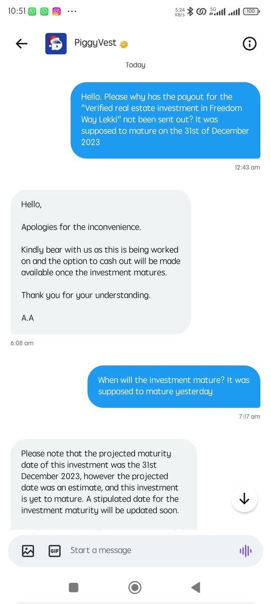 AkinloluLekan's tweet photo. @maxi_mkolbe @PiggyBankNG @OdunEweniyi See conversation below. This is very suspicious. If this isn't resolved before 12 noon, I'll start exploring legal redress @PiggyBankNG https://t.co/X9h3TbKNTC