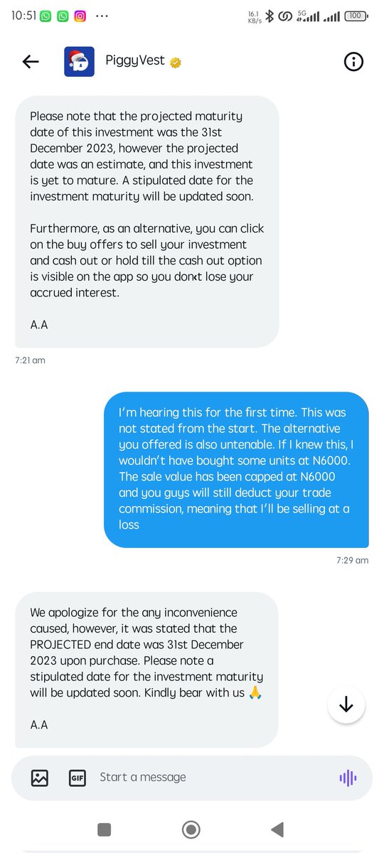 AkinloluLekan's tweet photo. @maxi_mkolbe @PiggyBankNG @OdunEweniyi See conversation below. This is very suspicious. If this isn't resolved before 12 noon, I'll start exploring legal redress @PiggyBankNG https://t.co/X9h3TbKNTC