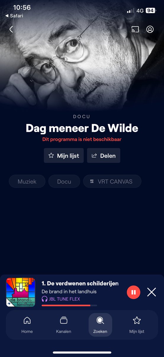Jan De Wilde werd 80 vandaag. Zouden jullie dit programma weer online kunnen plaatsen? <a href="/vrtcanvas/">VRT CANVAS</a> <a href="/radio1be/">Radio 1</a> <a href="/VRT/">VRT</a> <a href="/vrtmaxbe/">VRT MAX</a>
