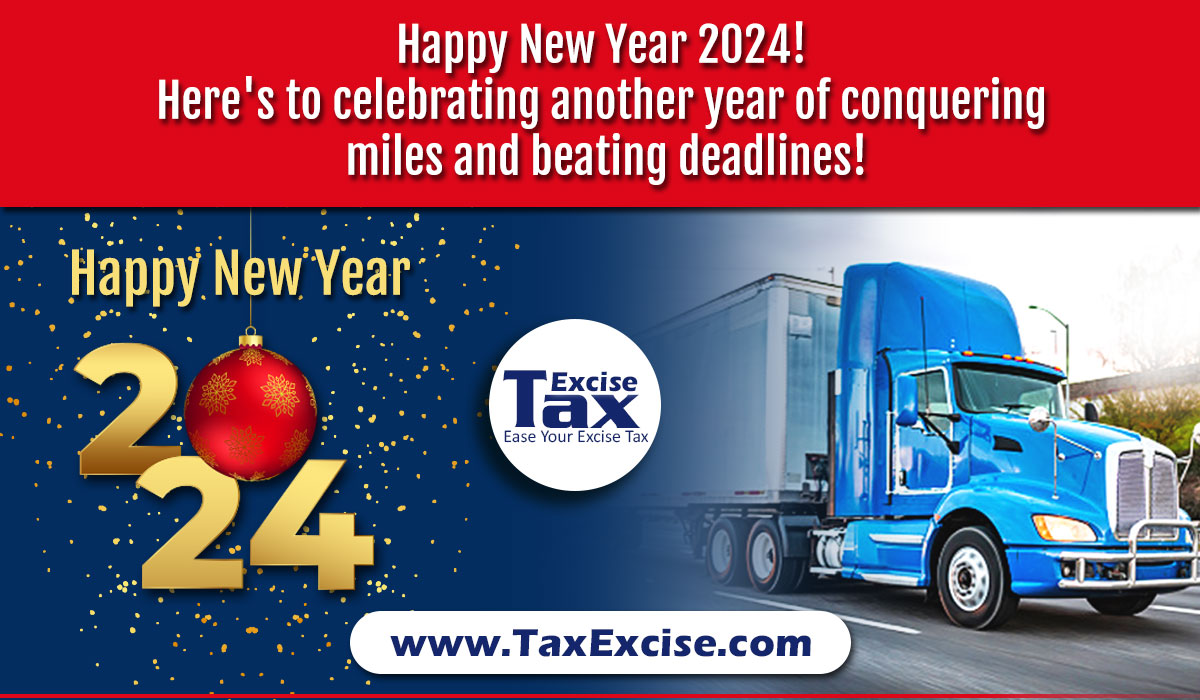 Taxexcise's tweet image. May the new year be your smoothest ride yet! Happy new year from TaxExcise.com!
#TaxExcise #wishes #happynewyear #happynewyear2024 #truckers #newyear2024 #happy2024 #2024year #newyearscelebration #family #photography #newyearsparty #newyearsday