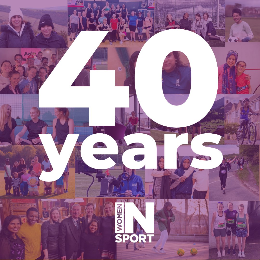 Celebrating 40 years of Women in Sport🎉 
 
That’s 40 years of challenging gender inequality in sport, proving the need for change and campaigning tirelessly for a brighter future for women and girls. 

Will you join us?

ow.ly/uByP50QkZxQ