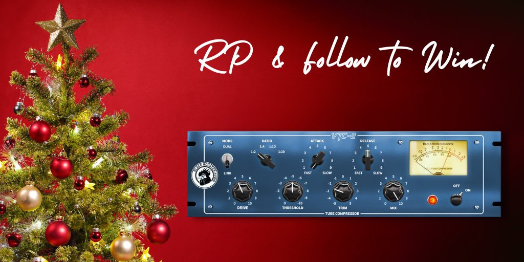 plugindeals's tweet photo. REPOST &amp; FOLLOW @plugindeals and @blackroosterdev to WIN the VTC-2 Vintage Tube Compressor plugin offered by Black Rooster Audio 🎅 

🎄 https://t.co/lWUyrXosvW

3 Winners chosen January 3 https://t.co/Swz3J4E11t