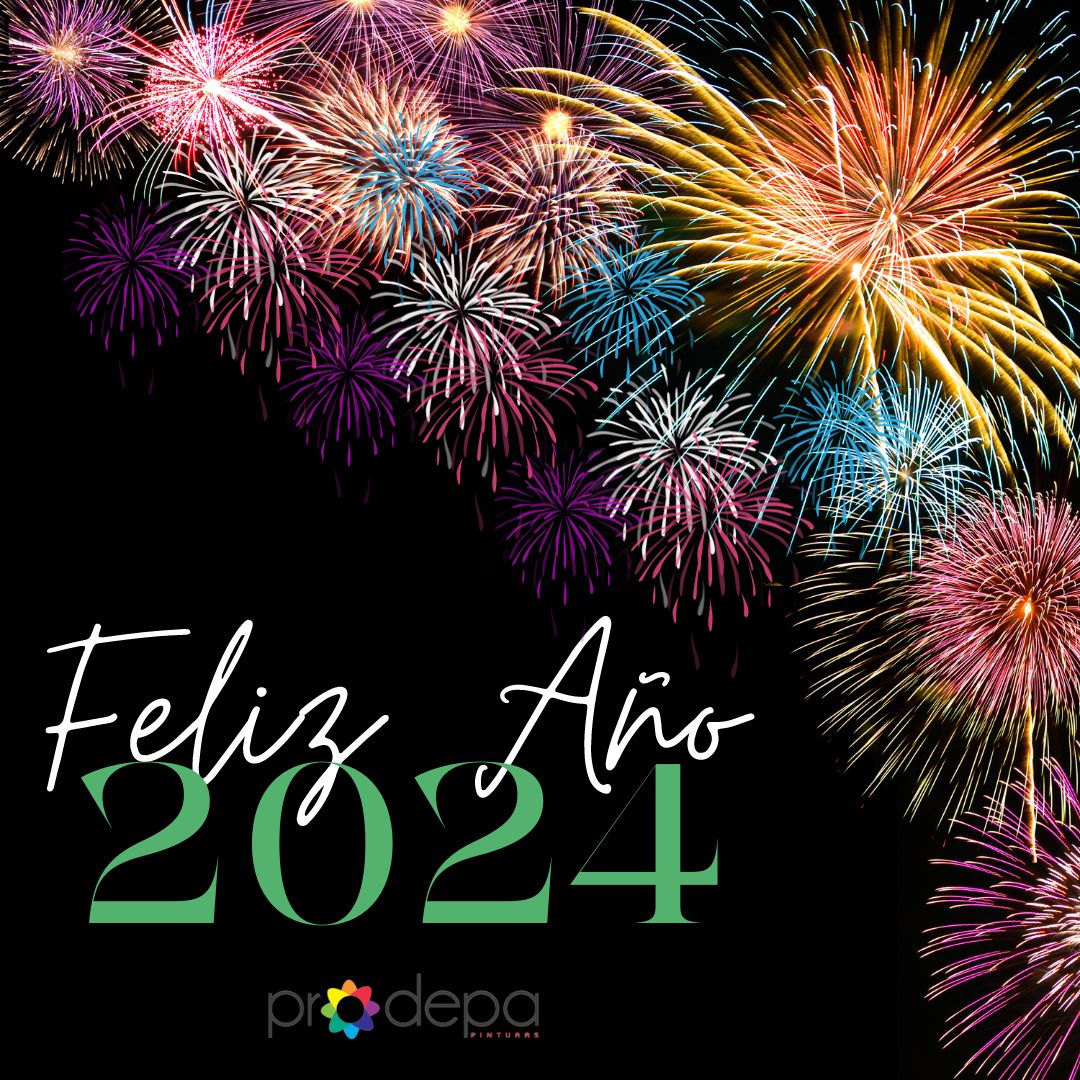 Desde Pinturas Prodepa desearos que este año 2024 venga cargado de grandes propósitos, acompañado de muchísima salud, alegrías y amor para todos.

Feliz Año 2024 🥂.
