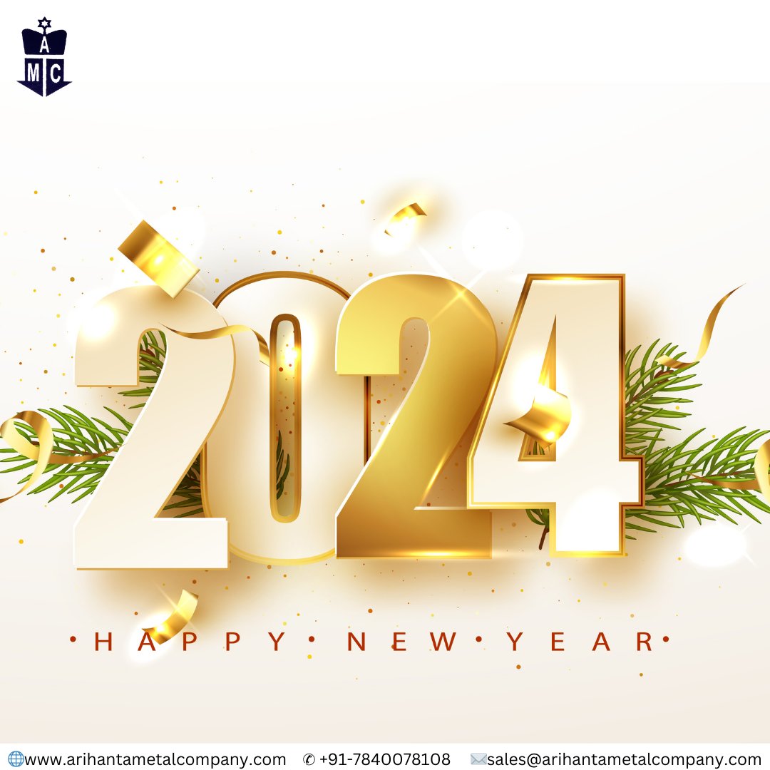 Wishing you a year ahead filled with professional accomplishments, personal growth, and continued success in all your endeavors. Happy New Year!
#ArihantaMetalCompany #Arihanta #nonferrousmetals #metal #happynewyear #newyearseve2024 #newyear #brass #copper #pb #ss #aluminium #ns