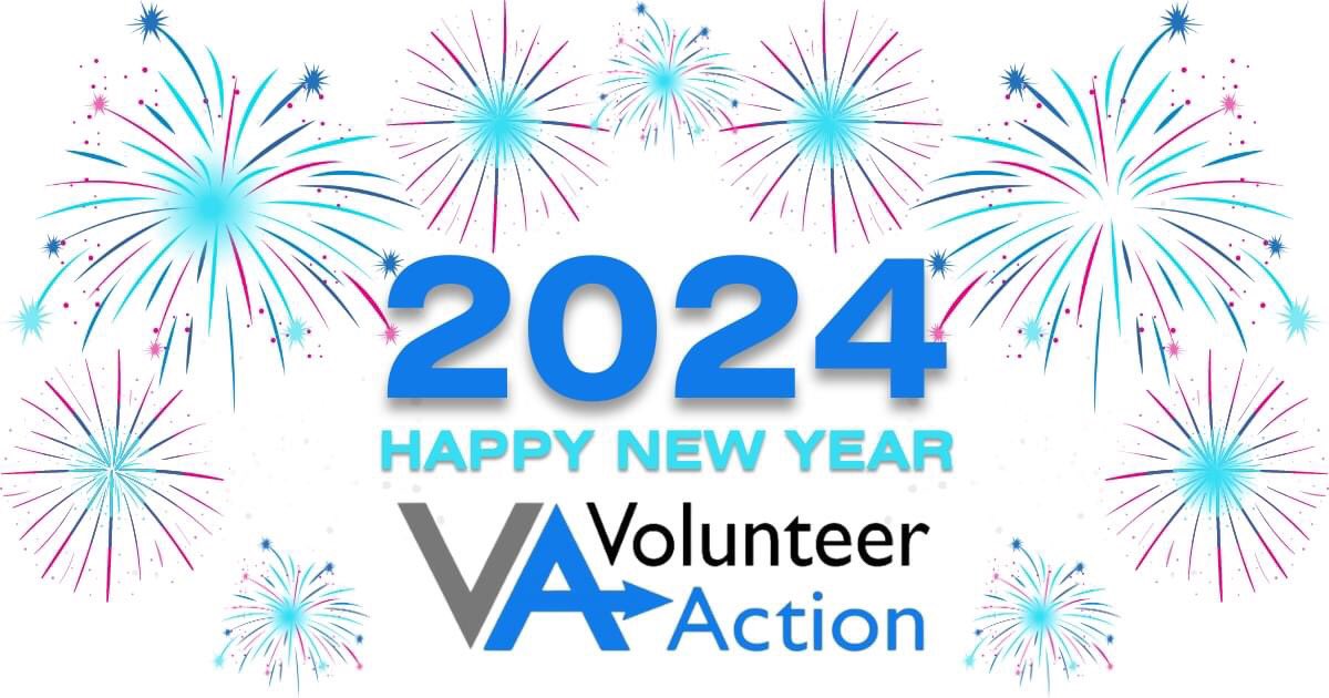 VolActionOundle's tweet photo. HAPPY NEW YEAR - from all at Volunteer Action. 
We look forward to supporting the community in 2024! https://t.co/wI640kBEMG