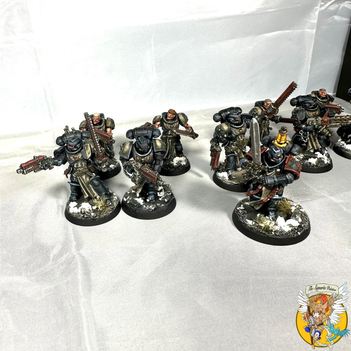 danielvdent's tweet photo. Here is the full #PrimarisCrusaderSquad nr.4 for the #SpaceMarines of the #BlackTemplars in #Warhammer40K.

#WarhammerCommunity #PaintingWarhammer #PaintingWarhammer40K https://t.co/SOjKRyPQJc