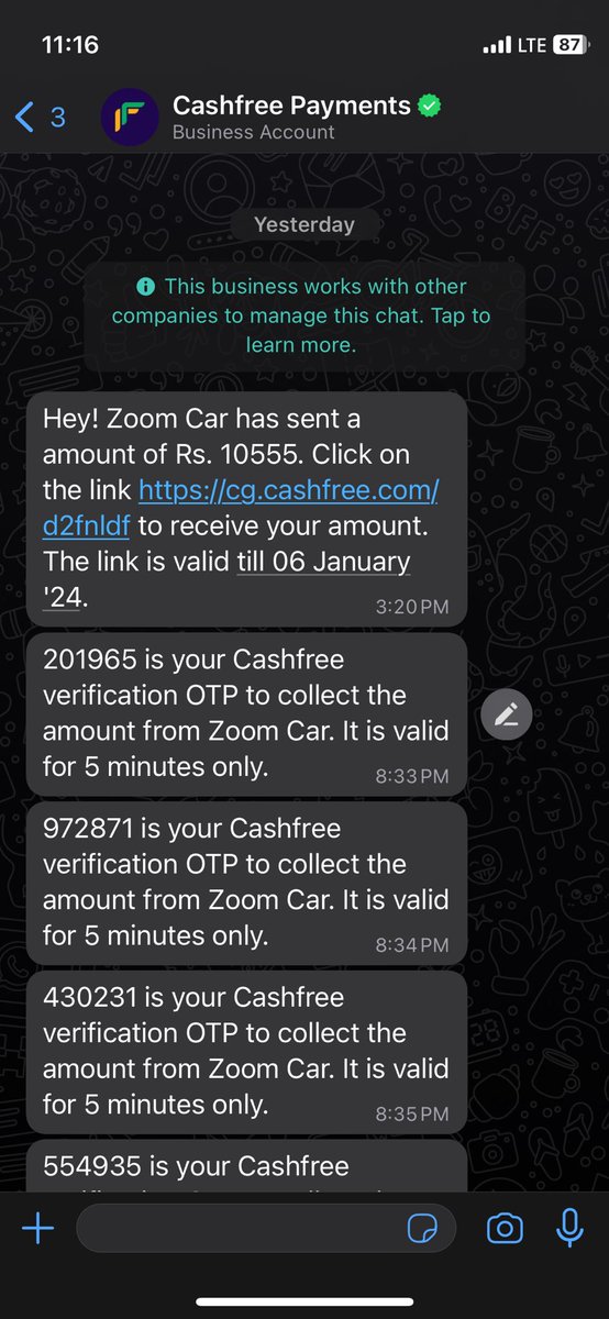 lalgudihari's tweet photo. @Zoomcar_India I got link only but it’s not working https://t.co/pRFLwbZPXU