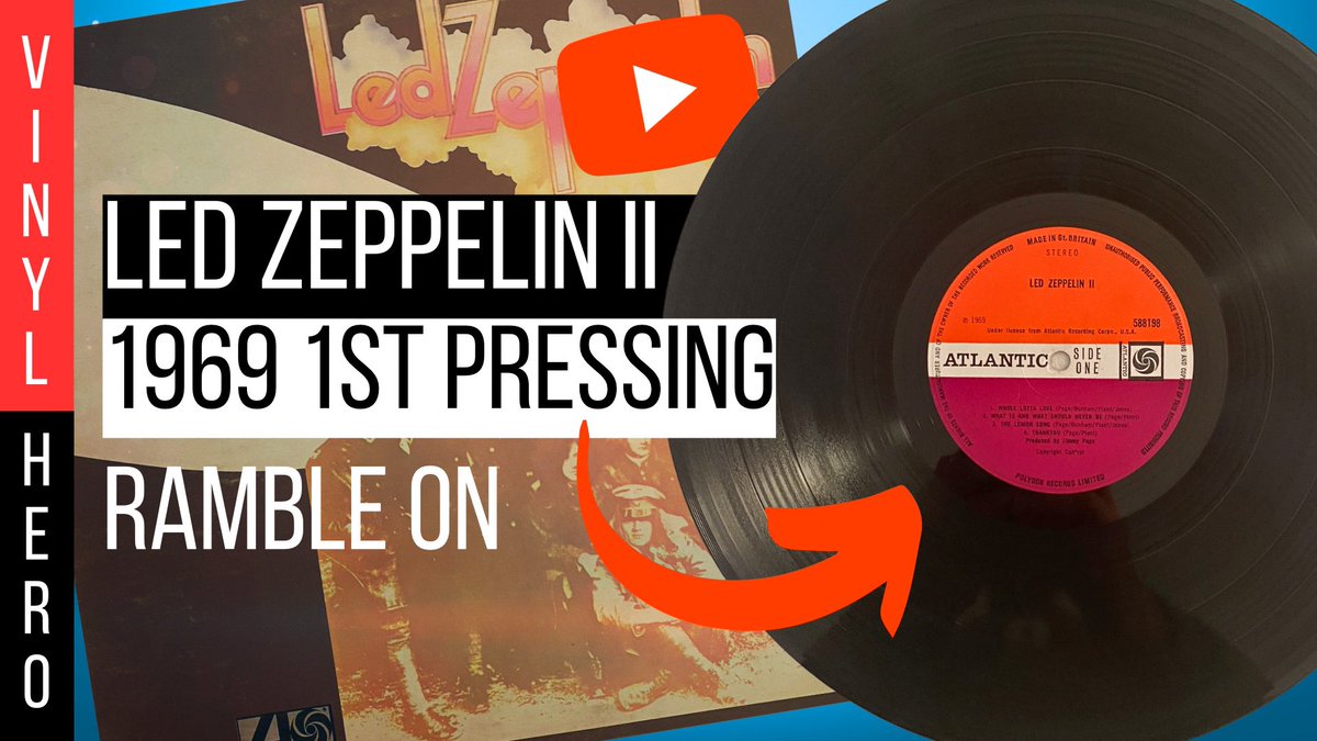 Umberto_max's tweet photo. Led Zeppelin II - Ramble On - 1969 UK 1st Pressing #ledzeppelin #vinyl https://t.co/W4lxJTQAwp via @YouTube https://t.co/sR71WWX3Iw