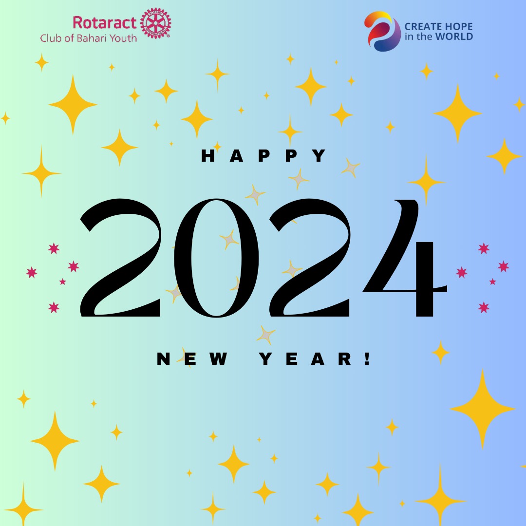 bahariyouth's tweet photo. Wishing you a Happy New Year from @roclobay

May the coming year be filled with endless opportunities, positive impact, and meaningful connections. 

Let's continue to inspire, serve, and make a difference in our communities together! 
#HappyNewYear #rotary https://t.co/CiRWbnALeL
