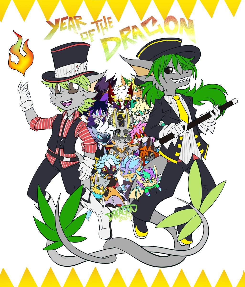 DreagonArtz's tweet photo. Happy New Year!!! All my dreagons are ready! #happynewyear2024 #2024 #yearofthedragon #dreagons #ediz #zide #chibis https://t.co/FHbOSICVF7
