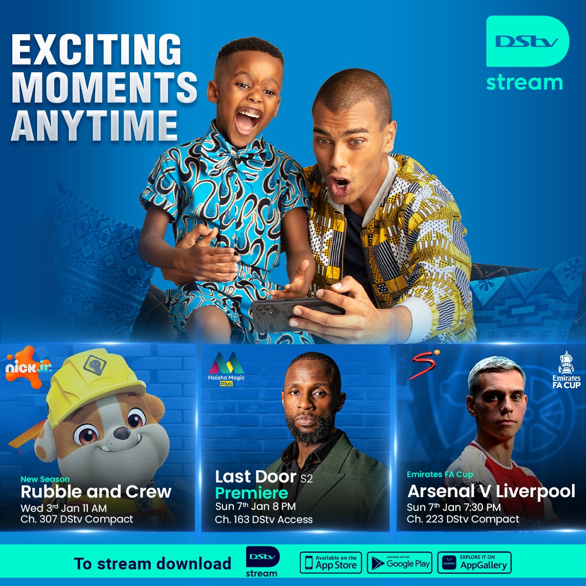 DStv_Kenya's tweet photo. Happy New Year filled with great entertainment from DStv! 🤩✨

Here's this week's highlight of your favourite sports, kids and shows.

DStv App is now #DStvStream. Update and sign in for a smoother, simpler streaming experience! 🚀

https://t.co/MVSkTcnO1Y 
#NaFeelHomeHiiKrisi https://t.co/Axzs78Fw3X