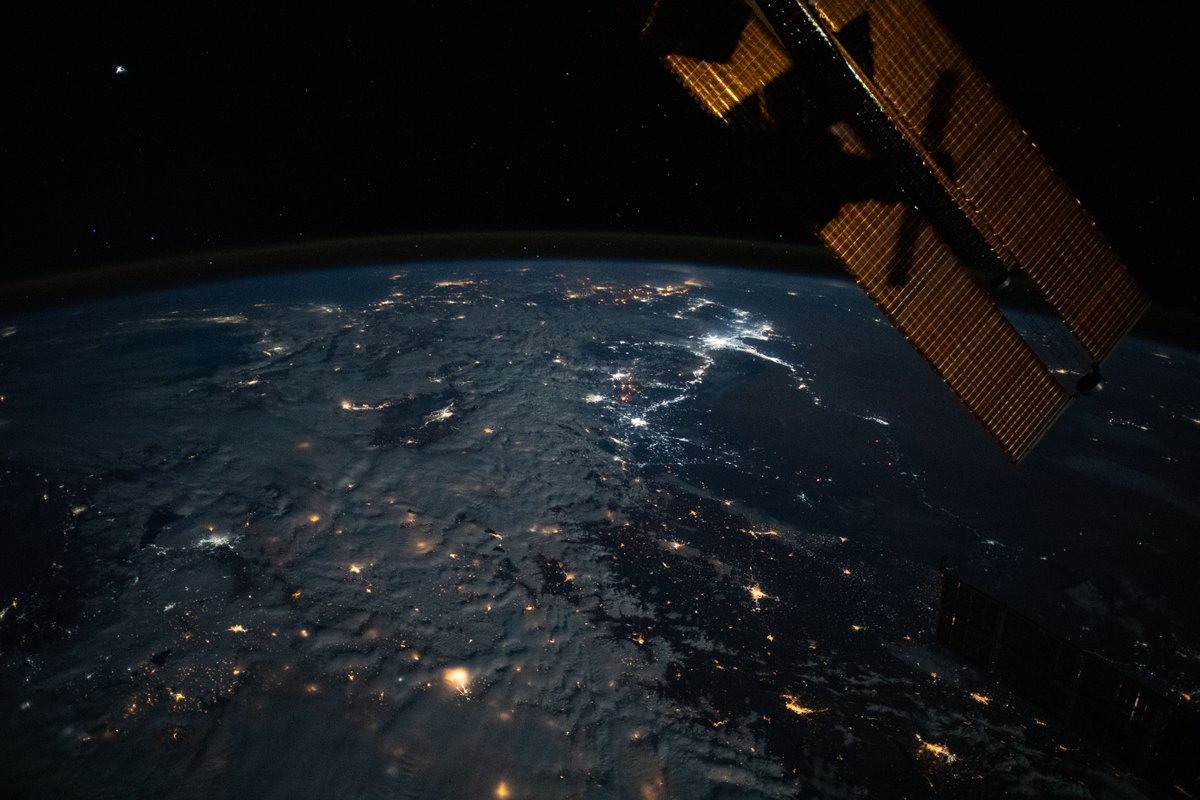 NASAJohnson's tweet photo. Wishing you a new year that sparkles as bright as the city lights from space ✨ https://t.co/VGgWl0lVAx