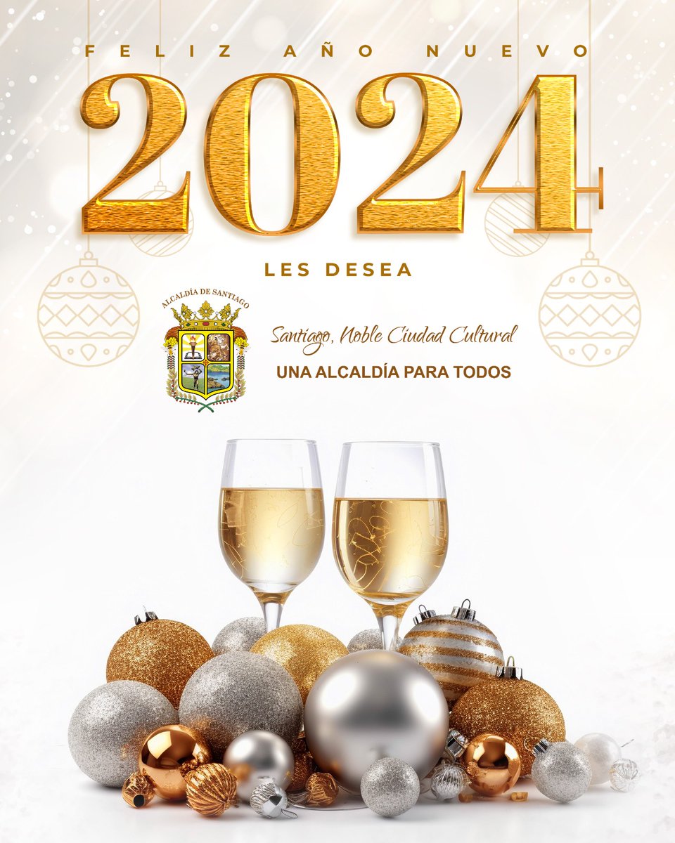 Que este 2024 que hoy nos abraza, traiga salud, prosperidad y mucha unión para toda la familia santiagueña.

¡Feliz Año Nuevo 2024!