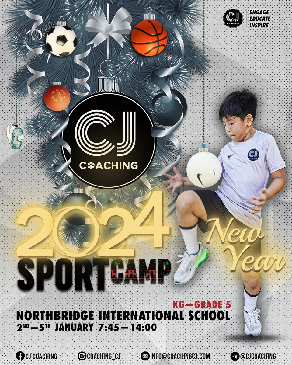 Happy New Year from the CJ Coaching Family 🎉

We are kicking 2024 off in style with a New Year Sports Camp ⚽️

Spaces are limited, register now to avoid disappointment. 

#happynewyear
#sportscamp 
#newyear