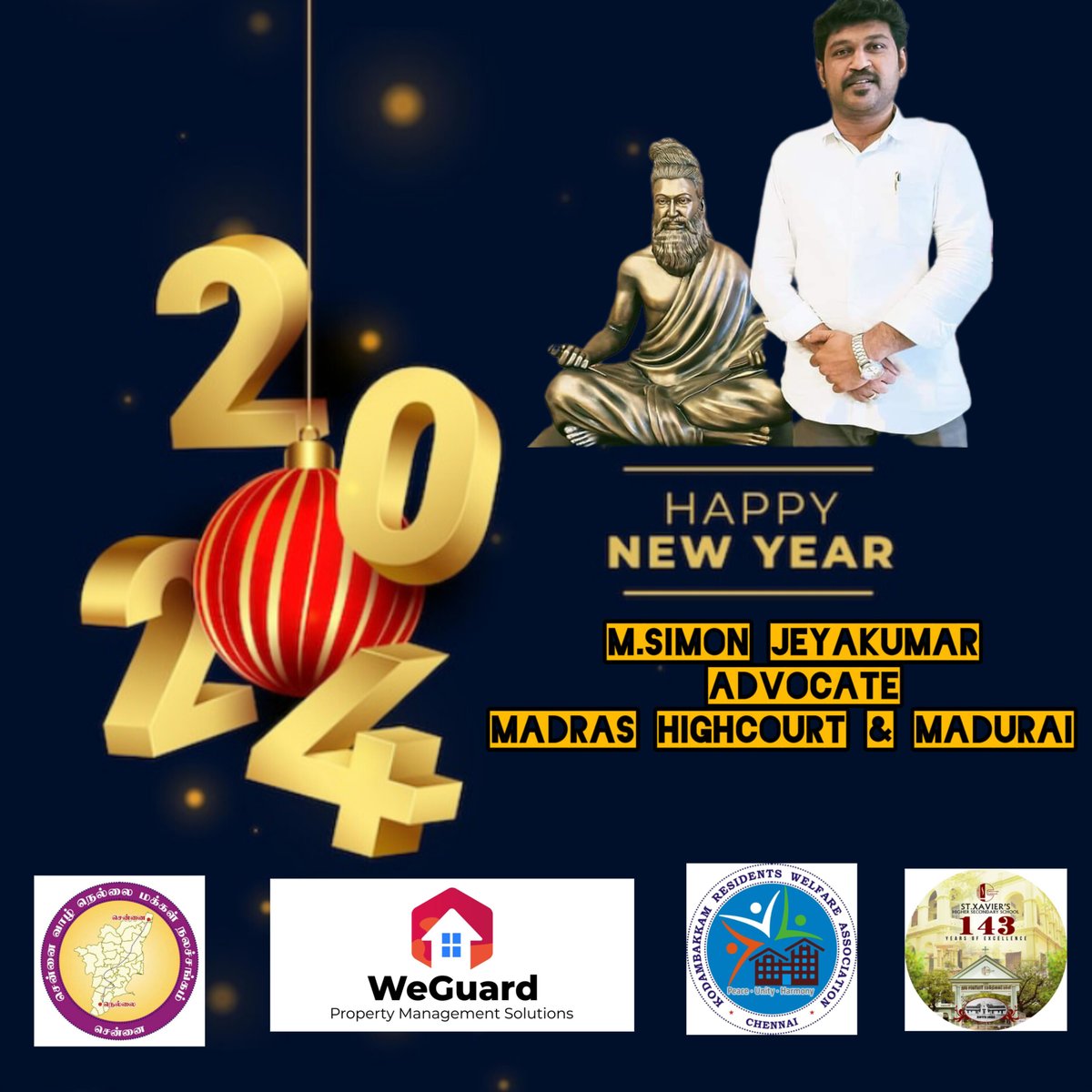 simon_jeyakumar's tweet photo. Wishing you a Great and successful New year 2024.

M.simon jeyakumar
Advocate
Madras High court &amp; Madurai 

Legal consultant @ https://t.co/lOrj6BwTcz
Your one Stop solution for all your property issues in Chennai, Tiruvallur, kancheepuram and chengalpattu. https://t.co/nuEAiqjjjC