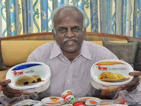 Meet the man who started with RS 13,000 and built an 8000 CR Ice Cream brand. (A thread 🧵)