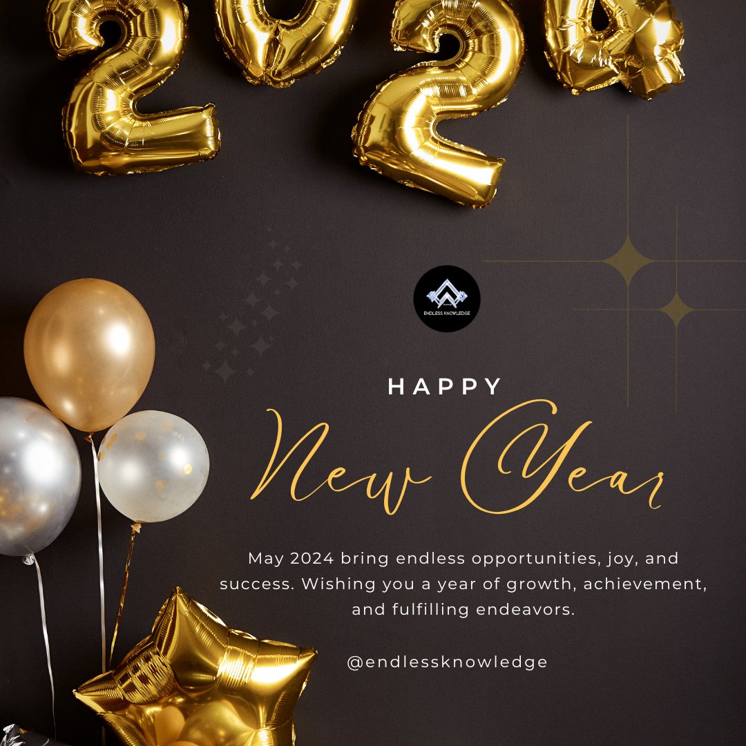 EndlessKnowled1's tweet photo. 🎉 Happy New Year, Endless Knowledge Fam! 🚀
Cheers to a year of growth, triumphs, and mastering MS Office together! 🌟 Your support and enthusiasm mean the world to me, George Williams. Let's make 2024 a year of endless knowledge and shared victories. #endlessknowledge https://t.co/WgwuAC9JBW