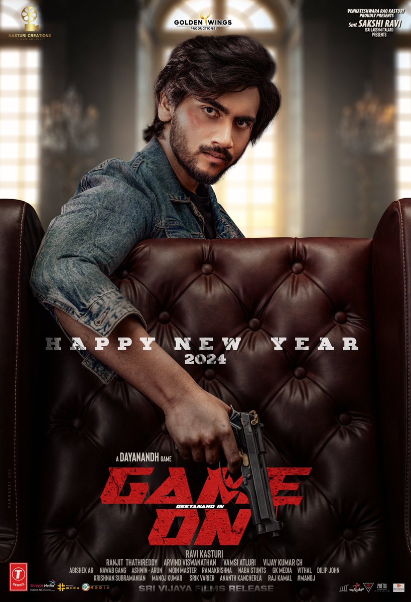Dayanandh Gaddam (@dayanandh369) on Twitter photo Team #GAMEON wishes you all a spectacular New Year 🎉🤩
May you level up in 2024 with some adventure & excitement all throughout the year 🤟
GAME ON RELEASING SOON IN WW THEATERS 🔥
#HappyNewYear
<a href="/geetanand79/">GeetAnand 💫</a> <a href="/NehaSolanki_/">Neha Solanki</a> <a href="/madhoo69/">madhoo</a> <a href="/AdithyaLive/">Adithya Menon</a> <a href="/KasturiCreatns/">Kasturi Creations</a> <a href="/Gkcinemapro/">GK Media</a> Team #GAMEON wishes you all a spectacular New Year 🎉🤩
May you level up in 2024 with some adventure & excitement all throughout the year 🤟
GAME ON RELEASING SOON IN WW THEATERS 🔥
#HappyNewYear
<a href="/geetanand79/">GeetAnand 💫</a> <a href="/NehaSolanki_/">Neha Solanki</a> <a href="/madhoo69/">madhoo</a> <a href="/AdithyaLive/">Adithya Menon</a> <a href="/KasturiCreatns/">Kasturi Creations</a> <a href="/Gkcinemapro/">GK Media</a>