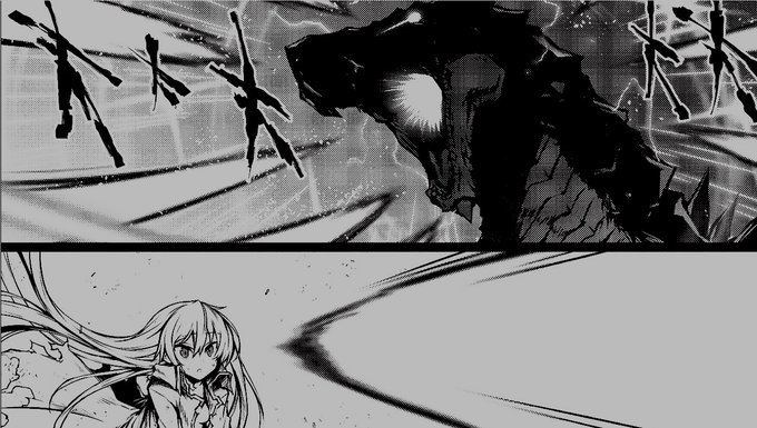 TraversingLight's tweet photo. @taintedgraiI @NoMagicSwordman @WonderFlames ยซ toward the prince silently. After a few moments it would let out a roar towards him.
The beast proceeding to unleash a devastating blast towards him. If it would connect it's attack would do a considerable amount of damage towards Alibaba.
#CLOVERINVASION | #DARKCOVENANT https://t.co/Hx7HcWgCrZ