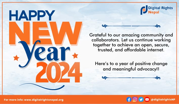 DigitalRightsNP's tweet image. Happy New Year 2024 🎊🎊🎊

Wishing you a joyous New Year filled with positive change and impactful advocacy !! 

#HappyNewYear #DigitalRights #2024loading