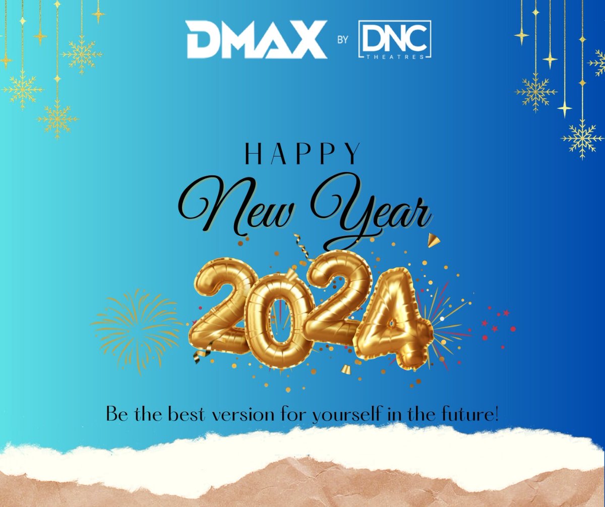 As the curtains rise on a brand new year, #DMAXbyDNCTheatres wishes you a joyfully 2024! May your days be filled with joy, your nights with laughter, and your year with blockbuster memories. Happy New Year!