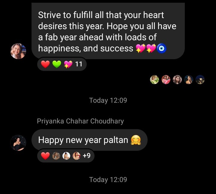 Omgggg 😭❤️❤️❤️❤️
Prii wished us new year the best dayyy ever love you priiii 😘😘

#PriyankaChaharChoudhary #PriyankaPaltan