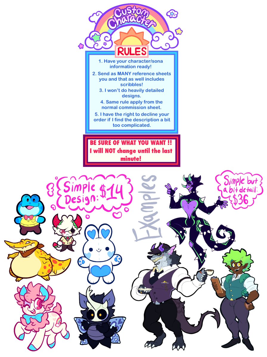 🌻Yo I'm Spencer, your local silly billy artist that draws nonstop lol, I draw fanart of fandoms I'm in and sometimes my oc's as well.🍄

🌈 Also if you're curious then check out my commission ! ☀️
Direct message me if you're interested ^o^ 