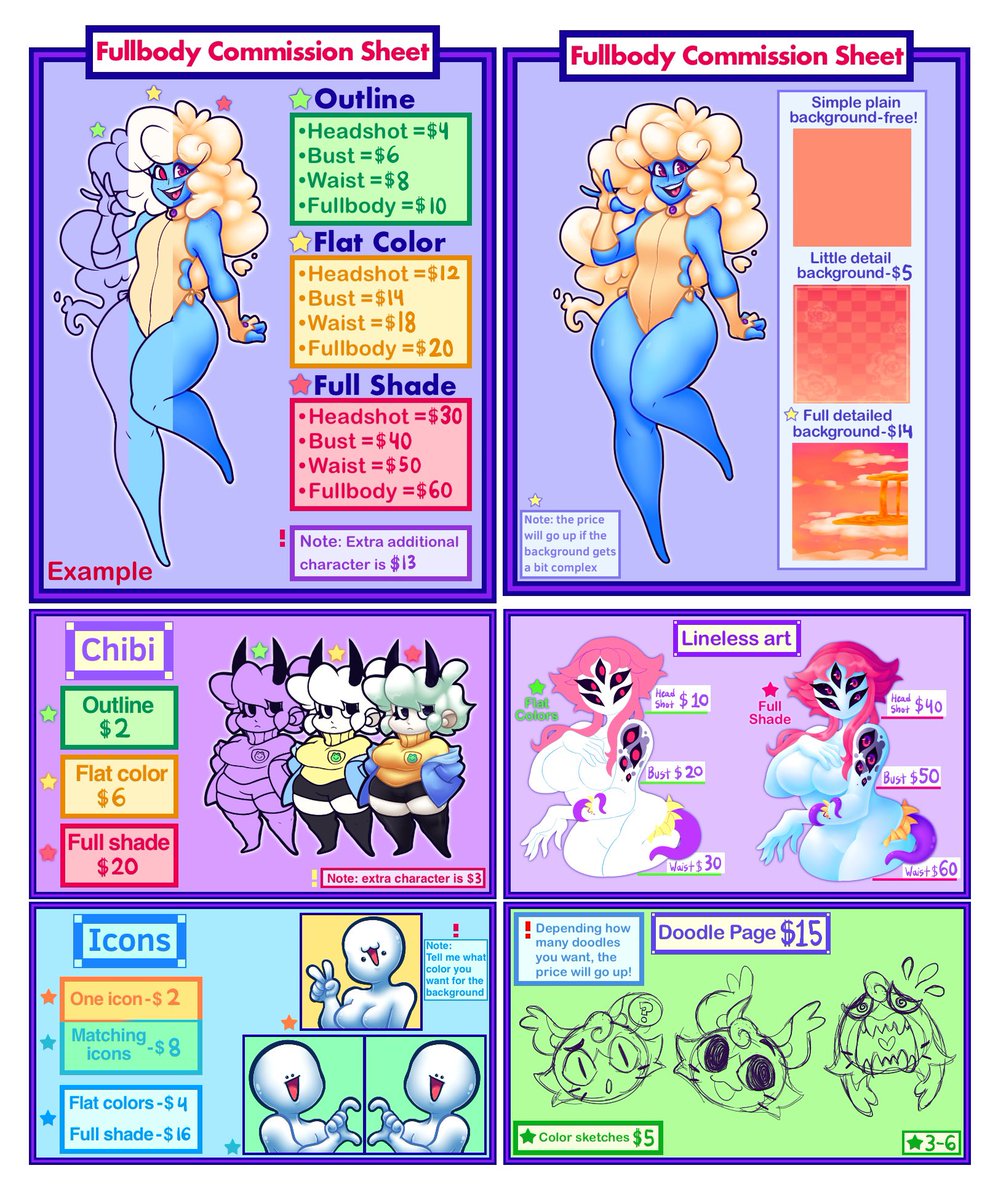 CosmicFunk69's tweet image. 🌻Yo I’m Spencer, your local silly billy artist that draws nonstop lol, I draw fanart of fandoms I’m in and sometimes my oc’s as well.🍄
🌈 Also if you’re curious then check out my commission ! ☀️
Direct message me if you’re interested ^o^
