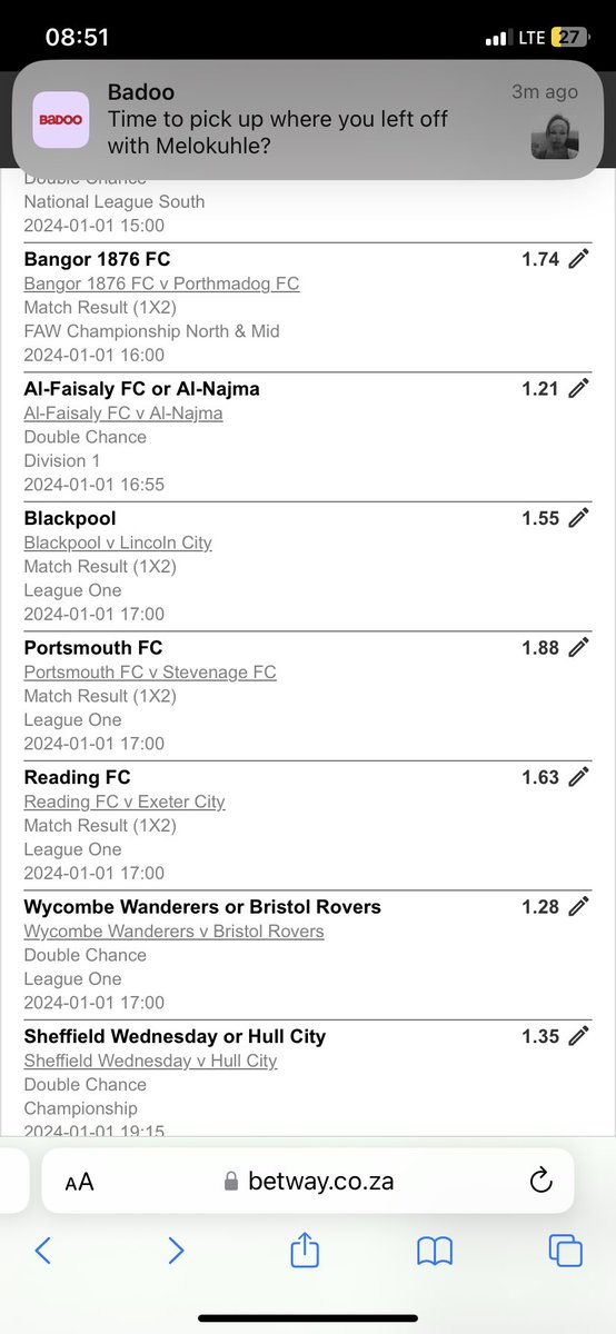 ZusiveLande's tweet photo. Happy new year PUNTERS🍏🍏🍏
Let’s keep grinding
I just cooked this ticket
Hopefully it will boom
It is my first ticket of the year
CODE: X642A3A6B
13 Legged
125 ODDS https://t.co/M76fPQnFbt
