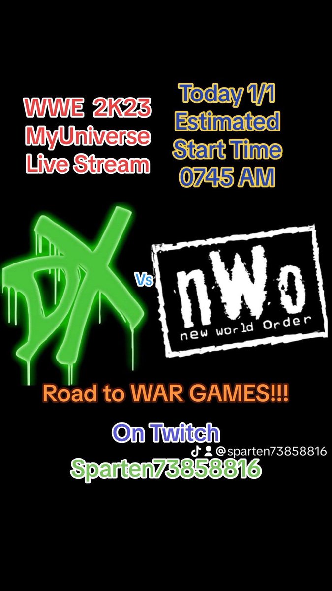 Getting back into the swing of these, Road to War Games continues with the New NWO vs the New DX.

#fypwwe #fyp #wwe #wwe2k23 #wwe2k23gameplay #wwe2k23myuniverse #wweraw #newworldorder #degenerationx