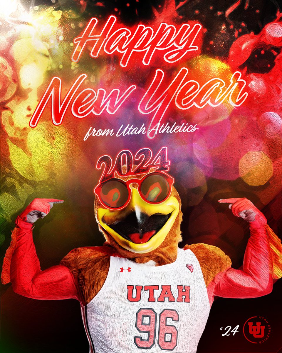utahathletics's tweet image. We can't wait for what's to come in 2024! 

Happy New Year!! 🎉 

#GoUtes