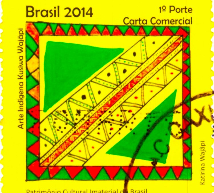 #ArteIndigena #ArteIndigena #Brazil #STAMPS #fdc #postcard #Stamp 
Issue: Arte Indigena Kusiwa Wajapi Brazil Stamp, Brazil

Type: Stamp

Number of Stamps: 1

Denominations:   R$

Issue Date: 2014

Issued By: Brazil post
stampsartmuseum.com/arte-indigena-…