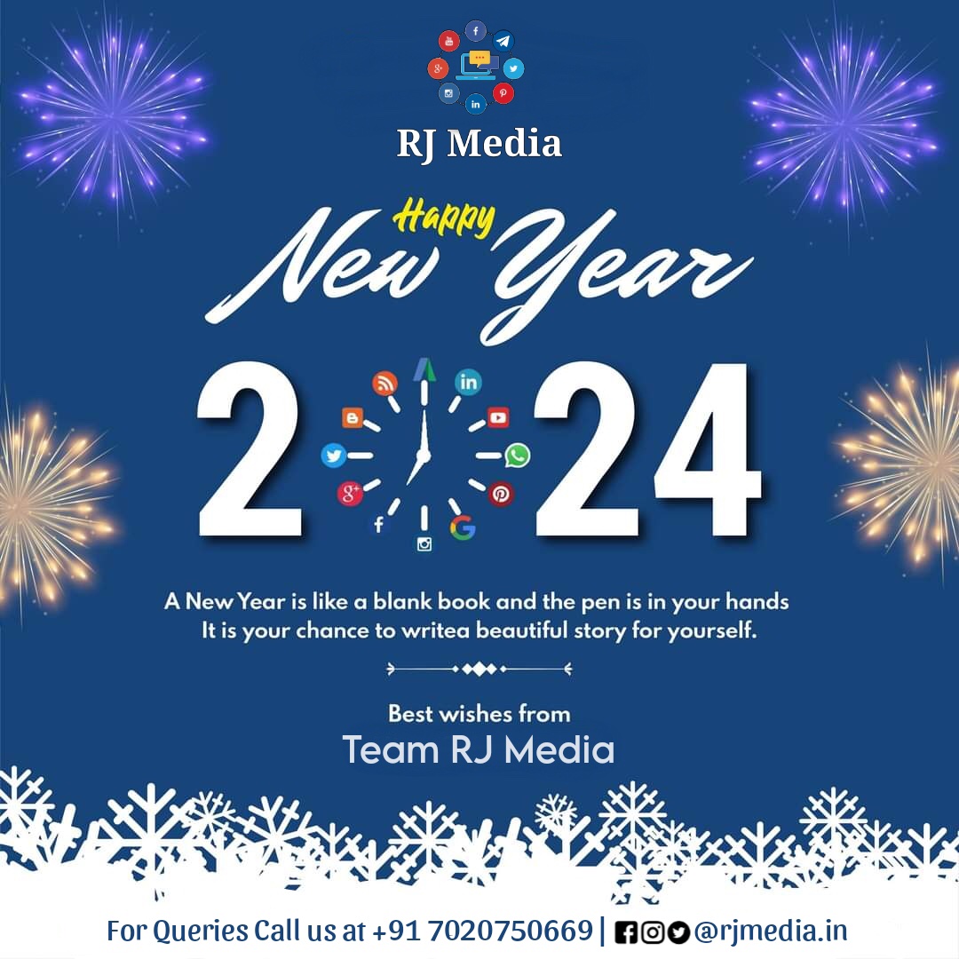 rjmedia_in's tweet photo. Wishing everyone a Very Happy and Prosperous New Year! #Welcome2024 πβ¨
Let RJ Media Sparkle Your Digital Success in 2024! π #HappyNewYear #RJMedia https://t.co/fF8POBnRca