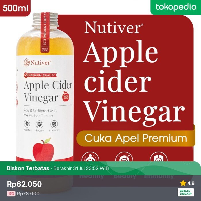 Ada diskon 15% nih jadi Rp62.050. Cek di Tokopedia, deh
tokopedia.link/ysugLTbZZFb