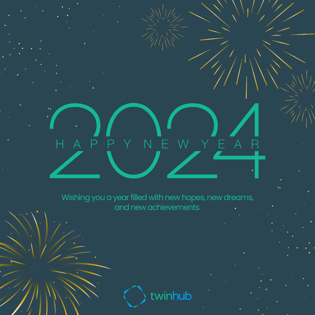 twinhub's tweet photo. Wishing our vibrant co-working community a Happy New Year filled with prosperity, productivity, and positive connections.

Here's to another year of achieving great things together!🥳

#HappyNewYear #Teamwork #twinhub #coworking #ecommerce #sharedspace  #islamabadcoworkspace https://t.co/kqyGkBsbu4