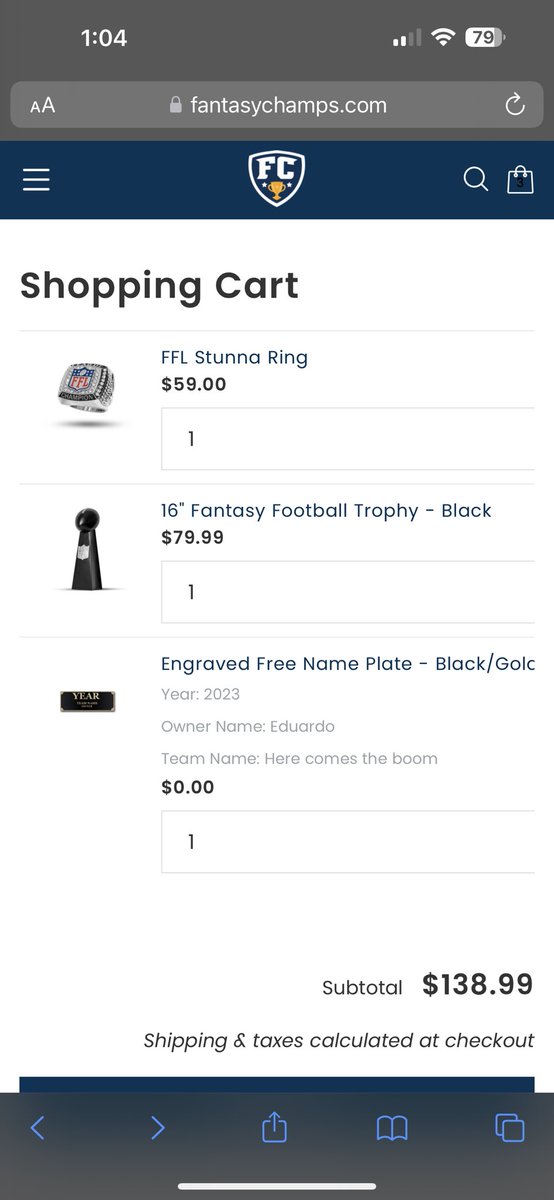 teresasmexgrill's tweet photo. 4year drought is done! My jynx worked, i ordered my opponent a rinks and trophy Monday lol #footclantittle @andyholloway @jasonmoore @TheFFBallers @FFHitman https://t.co/qicF1pUHlC