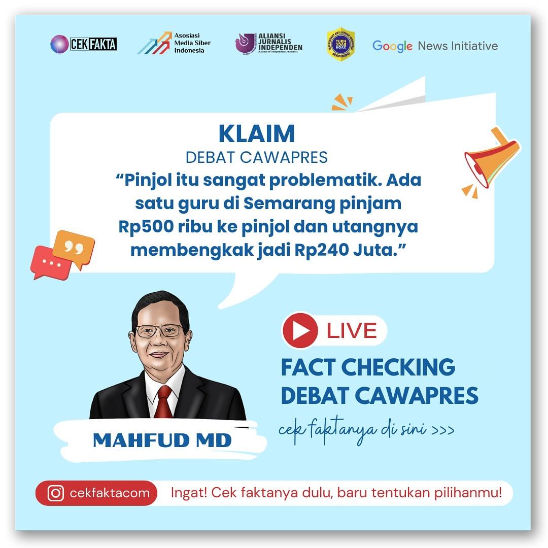 TurnBackHoax's tweet photo. Cek faktanya dulu, sebelum menentukan pilihan kamu!🕵🏻
Klik link https://t.co/ozHWGvMxhj untuk cek faktanya tentang klaim dari Calon Wakil Presiden Nomor Urut 3 ini, yuk!✨
#cekfakta #livefactchecking #koalisicekfakta #pemilu2024 #debatcaprescawapres #pilpres2024 #lawanhoaks #debatkeduacapres #AMIN #GAMA #PrabowoGibran #adugagasan #debatpilpres