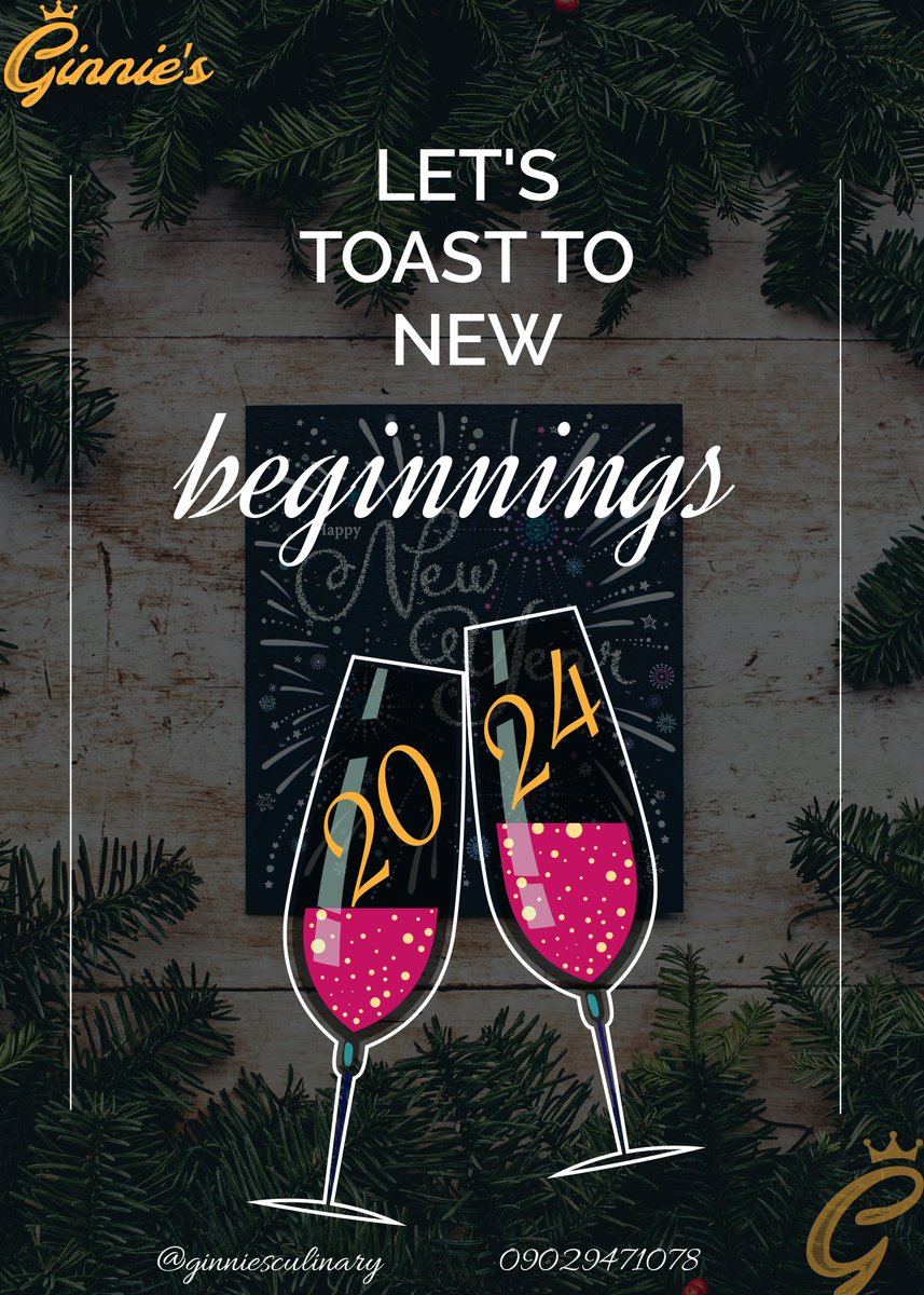 GinniesKitchen's tweet photo. 2024 has finally come. We shall OCCUPY the minds of everyone within Lagos and Nigeria at large.

It's going to be a solid year for us as a brand and for you all. As Harvesters of goodness, 2024 shall be a year of bountiful harvest for everyone.

Welcome to 2024, once again. https://t.co/GMpjNF4BAU
