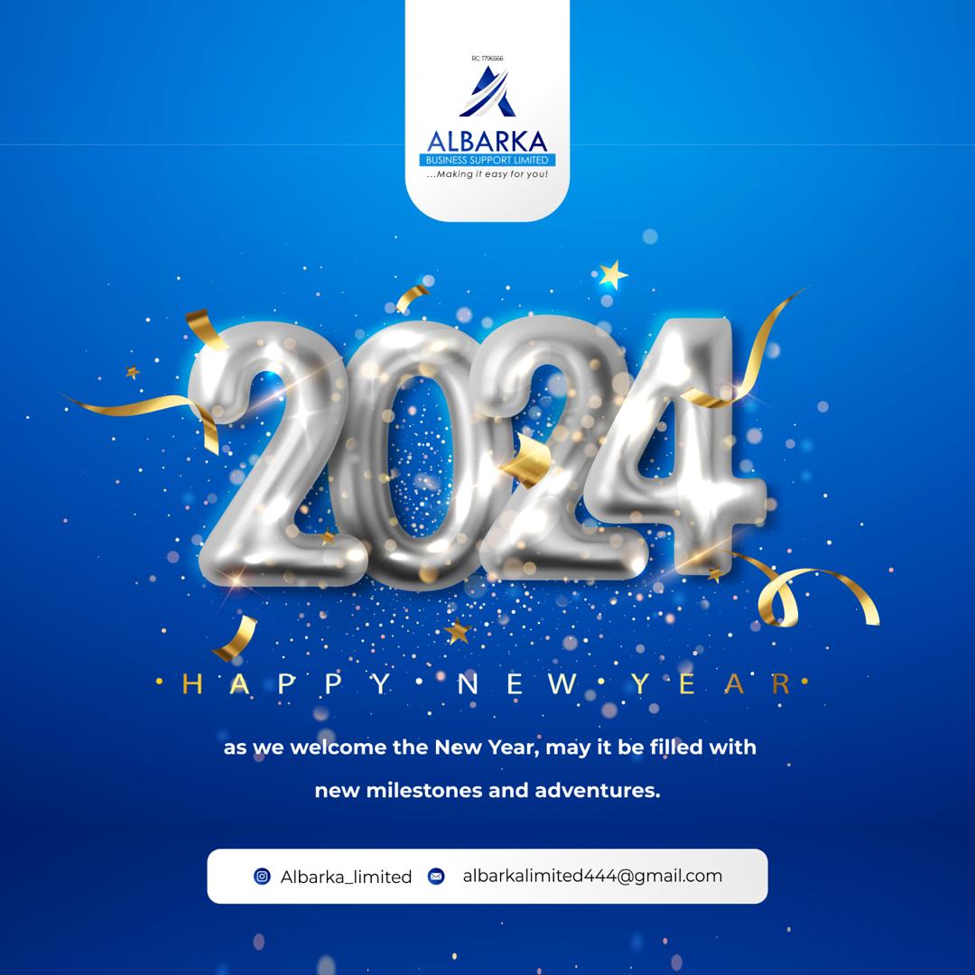AlbarkaLtd's tweet photo. As we soar into the New Year, let's embrace the challenges and triumphs that come our way. 

May our collective efforts bring success, growth, and a sky full of achievements. https://t.co/t4AmqTj20M